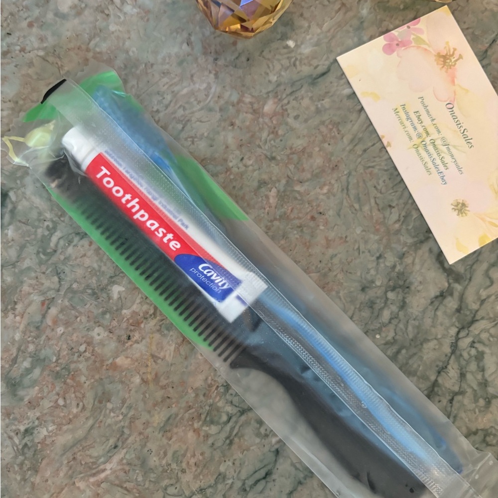 Travel Toothbrush and Comb Set